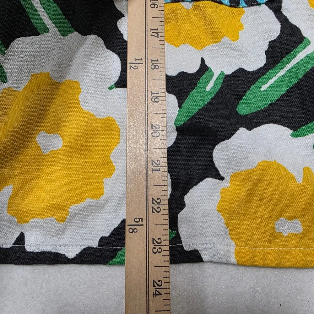 Diane Von Furstenberg Apron Womens OS Multi Floral Geo Target Collection Cotton